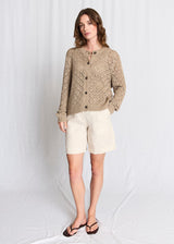 BS Eleonora Regular Fit Stickat  - Sand