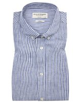 BS Bottas Casual Slim Fit Skjorta - Navy/White