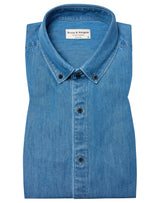 BS Elverum casual slim fit Skjorta - Blue
