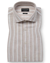 BS Burgos Casual Modern Fit Skjorta - Sand/White